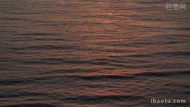 日出日落氛围下的海面实拍4k